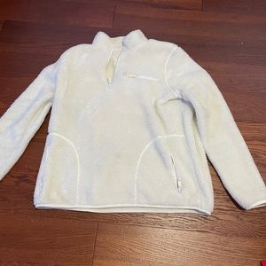 EMPYRE quarter zip fuzzy sweater